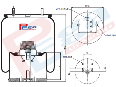 P10.940.C Пневморессора W01-M58-8609 сборка. (Pega P10.940.C Пневморессора W01-M58-8609 сборка.)