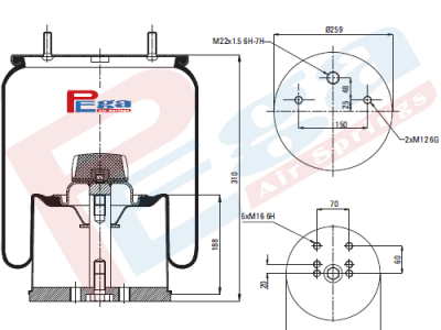 P10.941.C Пневморессора W01-M58-8619 сборка . (Pega P10.941.C Пневморессора W01-M58-8619 сборка .)