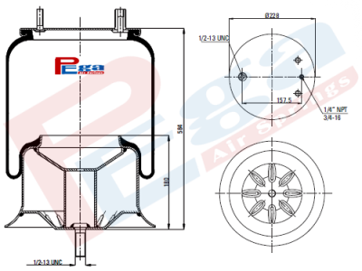 P10.9780.C Пневморессора W01-358-9780 сборка (Pega P10.9780.C Пневморессора W01-358-9780 сборка)